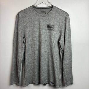 Patagonia Capilene Heather Gray Long Sleeve Crewneck Shirt